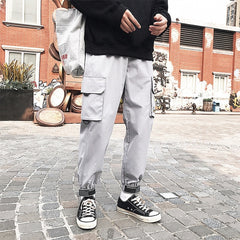 Men's Side Pockets Cargo Harem Pants